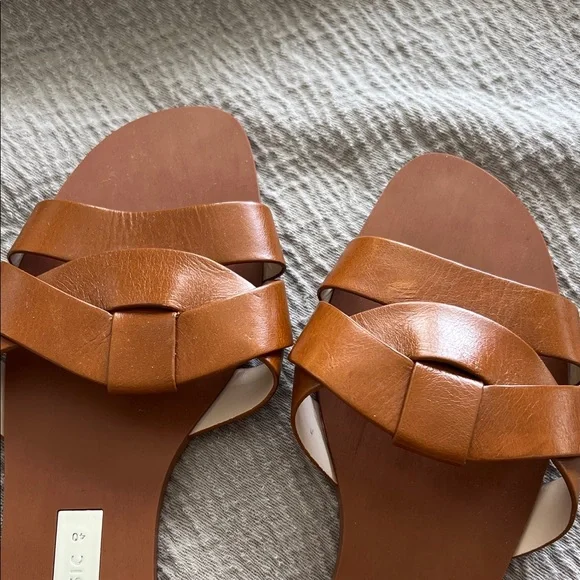Zara Basic women’s sandals tan brown shoes - Picture 2 of 5